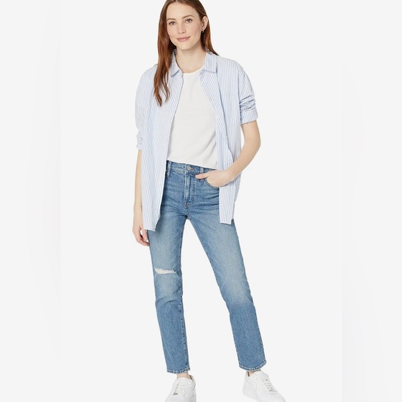 The Mid-Rise Perfect Vintage Jean in Ainsdale Wash: Knee-Rip Edition size 25 - Picture 3 of 8